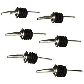 Co-Rect Chrome Metal Oversized Pourer for 1/2 gal Liquor Bottle (Pack of 6)