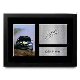 HWC Trading FR A4 Colin McRae Gifts Rally Car Racing Fans Framed Print A4
