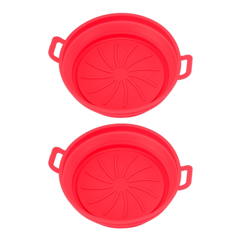 2 PCS Fryer Silicone Basket Nonstick Silicone Liners Fryer Pot