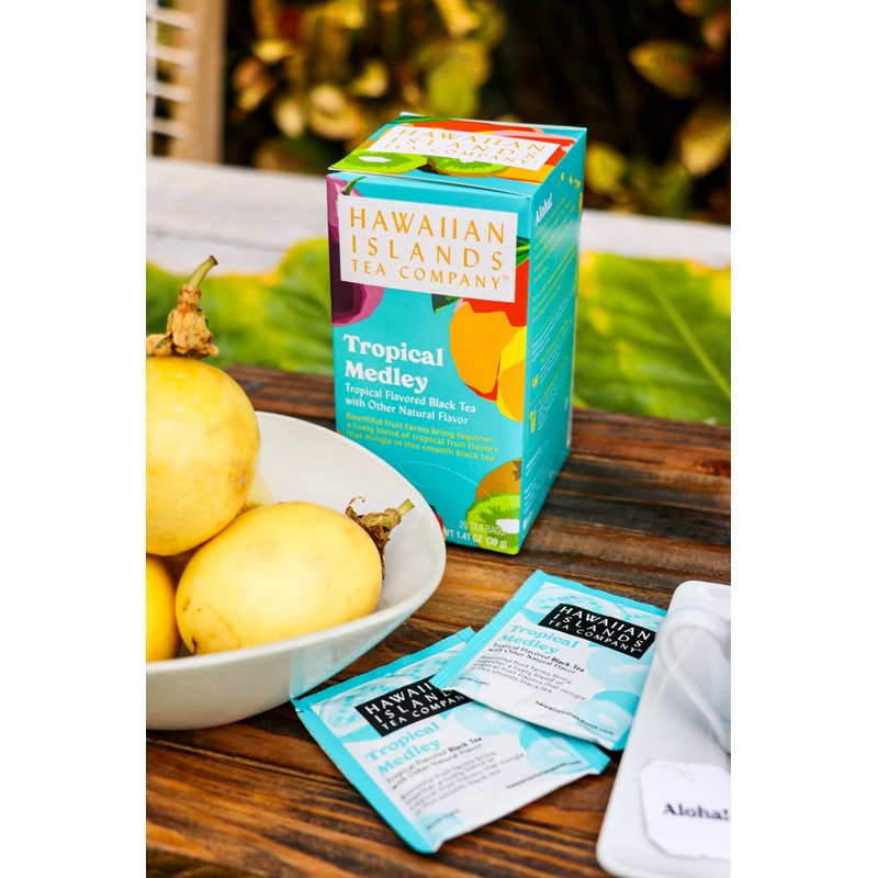 Hawaiian Islands Tropical Fruit Medley Black Tea, All Natural -
