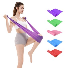 ANSOPO Super Bandas de Resistencia Bandas de Ejercicio, 150cm Bandas Elásticas Fitness Vendas Acondicionamiento Físico, Casa, Oficina, Gimnasio, para Rehabilitación, Ejercicio, Glúteos, Pierna,Yoga, Pilates, Fisioterapia, Crossfit (Juego de 5)