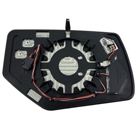 Driver Side Mirror Glass Assembly With Plastic Backing Plate Heated Compatible with 2015-2020 Chevy Suburban Tahoe, GMC Yukon (Blind Spot Detection) BSD with Turn Signal