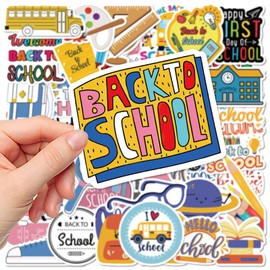 Caelura Sticker First Day of School, Pack of 50 Stickers, First Day of School, Decorative School Cone Filling, Crafts, Scrapbook, Album, School for Children