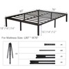 Wulanos King Size Bed Frame with Steel Slats Support, Sturdy