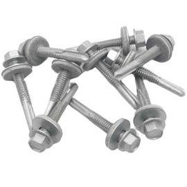 The Flashings Factory Heavy Section Screws (38mm) - Self Drilling Screws with 16mm Washer Included | Perfect for Joining Metal Roofing Sheets to Steel Frames (100)