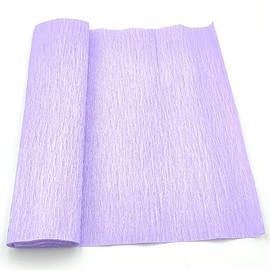 YOOGCORETT 2 Rolls Light Purple Crepe Paper Streamers Party Decorations for Wedding, Birthday, Holiday, Christmas Ornament Flower Making and DIY Supplies 250 x 25 cm