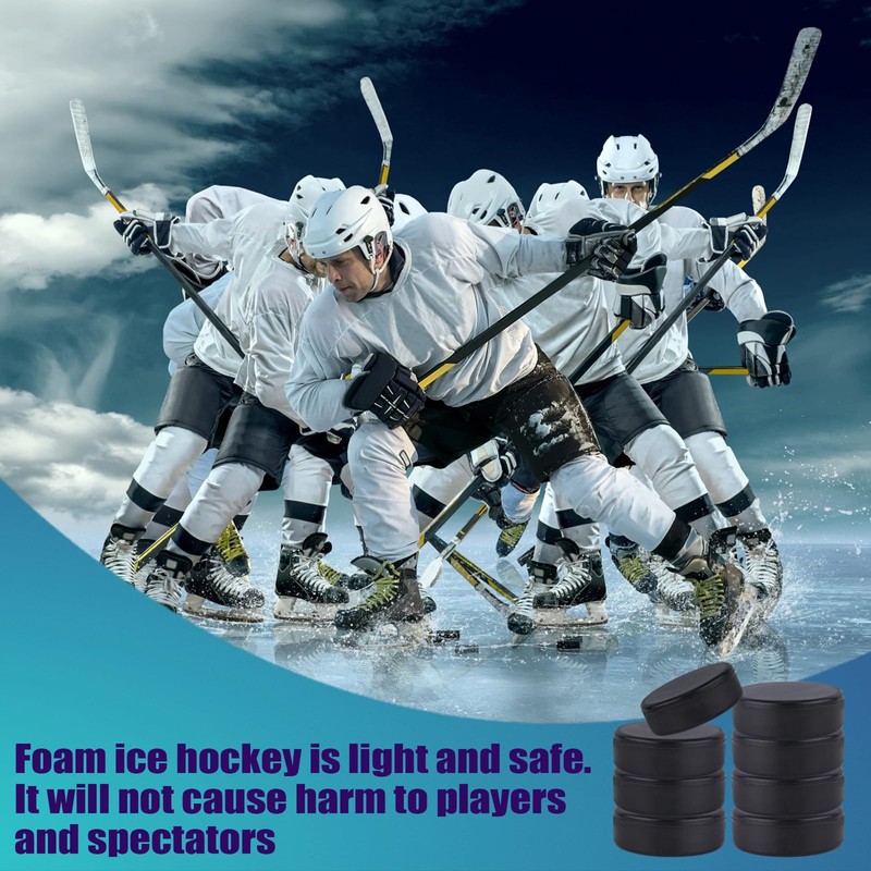PEUTIER 8pcs Ice Hockey Pucks, Diameter 3 Inch/Thickness 1 Inch