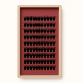 ISJAS DIY Eyelash Extension Kit – C & D Curl Cluster Lashes (8-18mm), Bond & Seal, Remover, Tweezers – At-Home Lash Kit (80p - D Curl - mix (8–18mm))