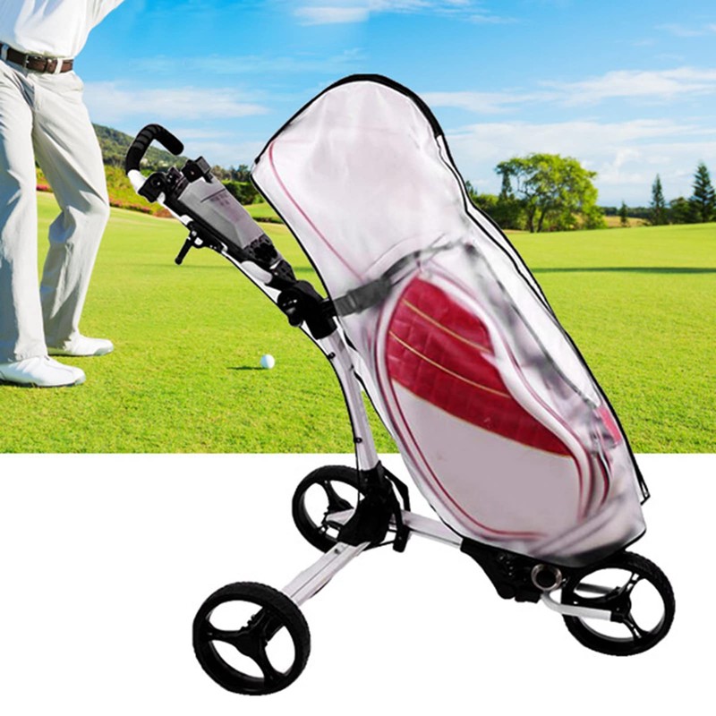 Golf Rainproof Bag Cover,Portable PVC Transparent Dustproof Waterproof Golf Bag