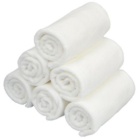 HOPESHINE Facial Cleaning Wipes Makeup Removing Cloths Fast Drying Face Wash towels Natural Microfiebr Towels 6 pack(12 inch x 12 inch White)