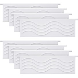 Geelin 8 Pcs 4 Inch Dryer Air Exhaust Vent Cover, Replacement Louvered for Deflect, Plastic Outdoor Dryer Vent Cover Replacement Parts, UV and Weather Resistant Slat (White)