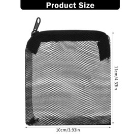 Piriuuo Pack of 10 Aquarium Filter Bags, Fish Tank Mesh Filter Bags with Zip, Reusable Filter Bag, Mini Filter Media Bags Made of Mesh Fabric for Activated Carbon Filter Stones, Ceramic Rings