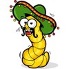 Zirni Tequila Worm Sombrero Mexico Drink Cartoon Sticker Decal Design