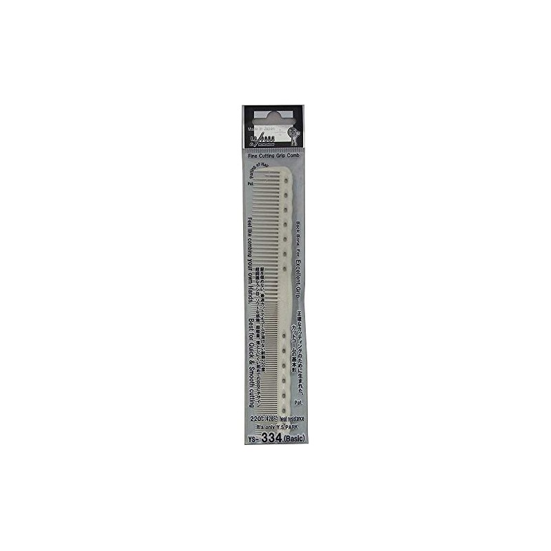 Y.S.PARK Fine Cutting Grip Comb YS-334 White