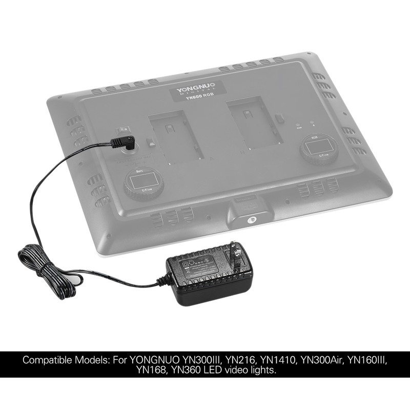 YONGNUO 12V 2A Standard Power Adapter with US Plug Wide