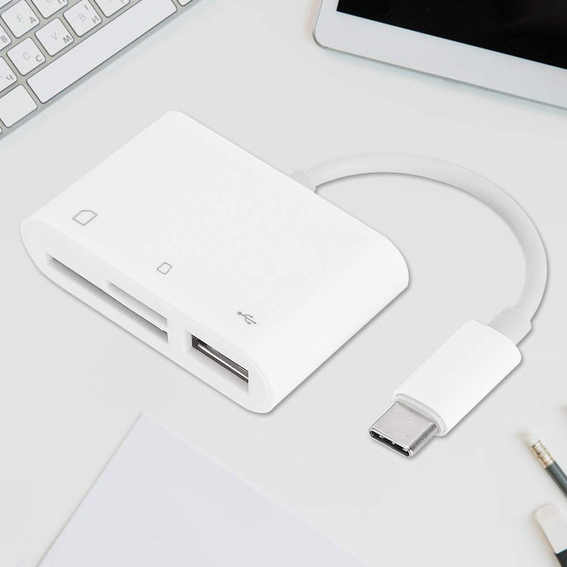 PUSOKEI USB C to SD/TF Card Camera Reader Adapter with