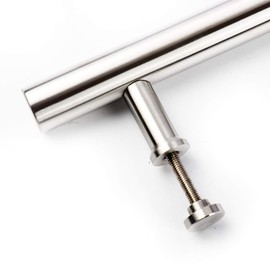 KINMADE 15 3/4 Inches (400mm) Stainless Steel Glass Door Handle Knob Shower Door Handle Offset Bar Pull Towel Bar