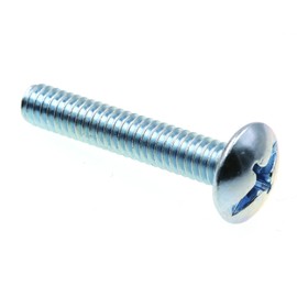 Prime-Line 9007713 Machine Screw, Truss Head, Slotted/Phillips Combo, 1/4 in-20 X 1-1/2 in, Zinc Plated Steel, Pack of 100