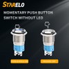 STARELO 5pcs 16mm Momentary led Push Button Switch Silver Shell,
