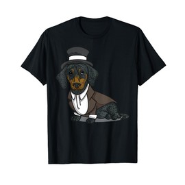 Cartoon Dog In Suit Stylish Character For Kids T-Shirt