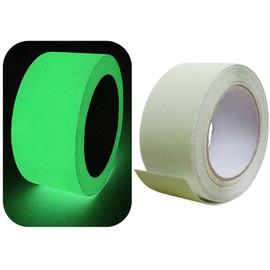 High Brightness Luminous Tape, Fluorescent Tape, Emergency Preparedness, Kitchen Hallway, Stairs, Outdoor, Walls, Exit Signs, Width 2.0 inches (5 cm) x Length 16.4 ft (5 m)