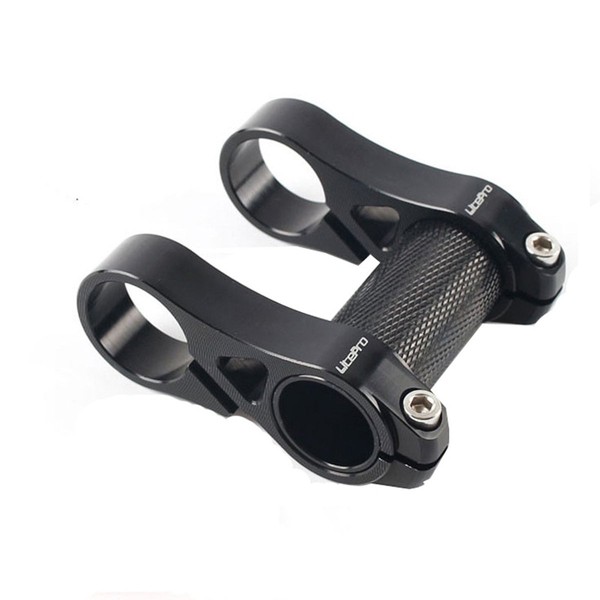 SENQI BMX Short Reach Stem Lightweight Aluminum Alloy Folding Bicycle Handlebar Stem Adjustable, 1 inch (25.4 mm) (Black)