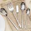 KINGSTONE Silverware Set with Serving Utensils, 45-Piece Forged Flatware Set