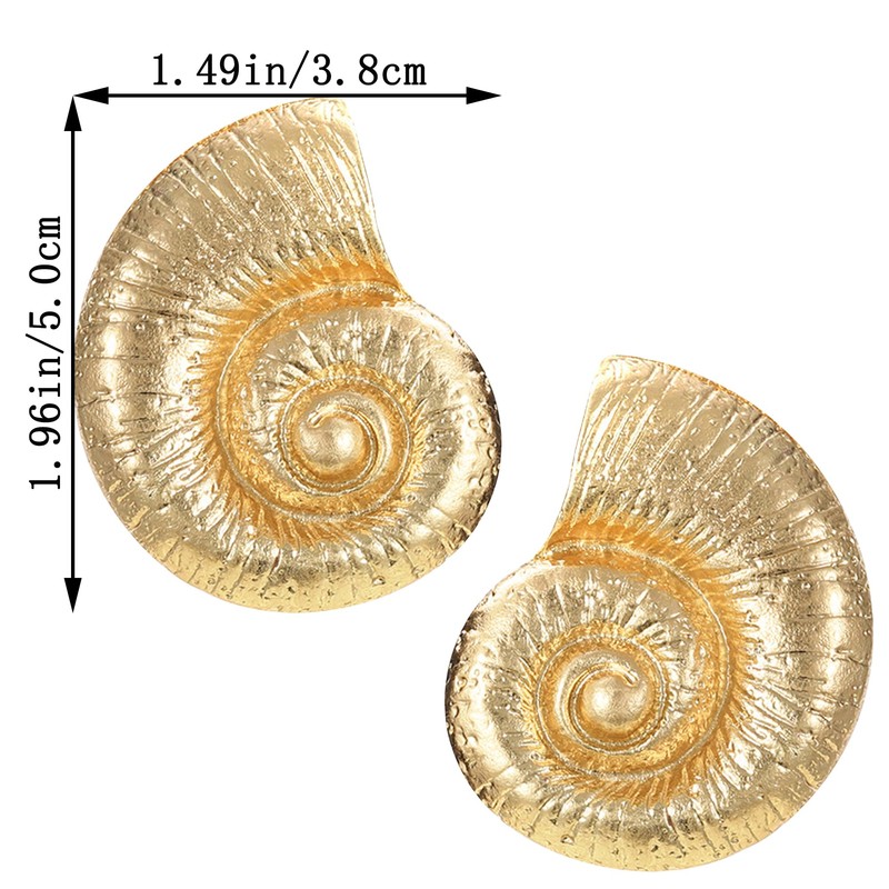 CWVHQ Bohemian Conch Shell Earrings for Women Statement Long Gold