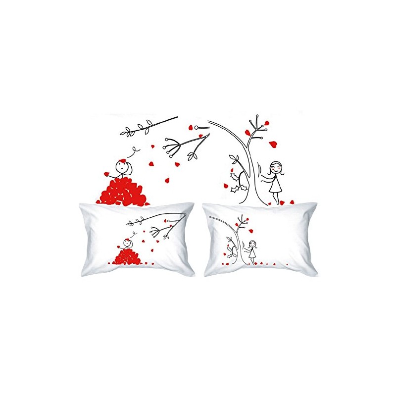 Human Touch, Love Petals Romantic His & Hers Pillow Cases