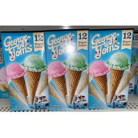 George & Tom's Sugar Ice Cream Cones ~ 3 Boxes! No Fat Diet! Pointed FREE SHIP