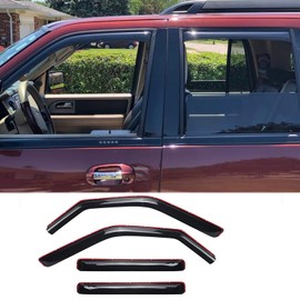 VICOJETOR 194233 Original Side Window Wind Deflector, 4pcs In-Channel Nice Rain Guards Set, Window Visor fit for 1997-2017 Ford Expedition, 2007-2017 Expedition XL, 1998-2017 Lincoln Navigator