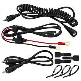 CHolic Snowmobile Helmet Heated Shield Cord, RCA Plug Heated Cord for Heated Most Electric Shields, Helmet, Visor Port (Kit)