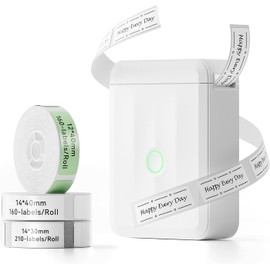 NIIMBOT D110 Label Maker Machine with Tape(3 Rolls),Bluetooth Label Printer,Wireless Handheld Sticker Maker with Multiple Templates,Portable Inkless Sticker Printer for Organizing Storage Office Home