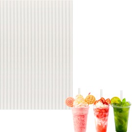 Paper Straws, White, Paper Straws, Disposable Pack of 100 Drinking Straws, Biodegradable Cocktail Straws, 20 cm, Drinking Straws for Birthday, Wedding, Christmas, Baby Shower, Celebration and Party