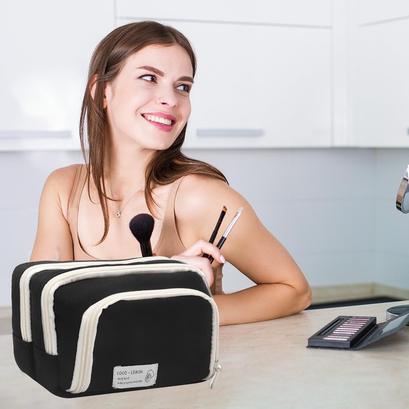 Large Pencil Case Study Must Haves, Aesthetic Pencil Case, Black