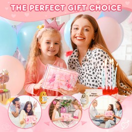 Mindsky Funny Crochet Dolls Emotional Support Animals with Stand, Encouragement Decorate with Cheer Up Cards for Birthday Valentines Day Friend Sister Coworkers Women Grandma（3Pcs ）