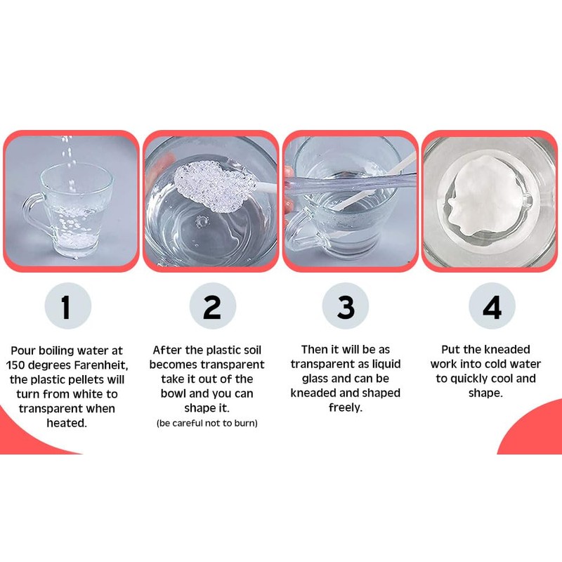 Thermoplastic Beads Pellets Mold-Able Pellets Polymorph 25 Grams for Teeth(Made