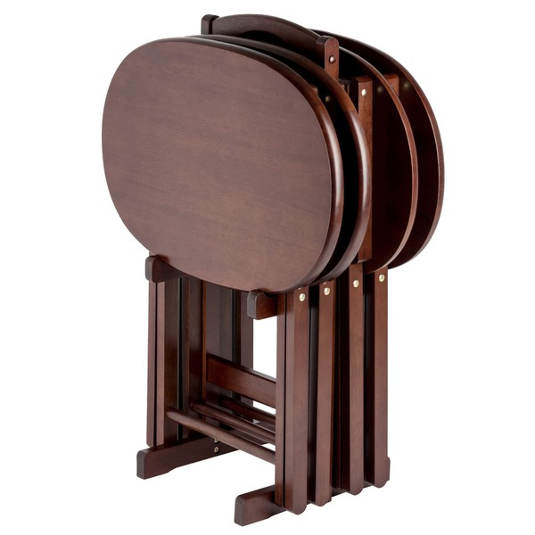 Casafoyer 5-Piece Snack Table Set | Foldable Tables with Storage
