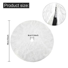 HOWAF Christmas Tree Blanket, White Plush Christmas Tree Skirt, 90 cm Christmas Tree Rug, Round, Underlay Blanket for Christmas Tree, White for Christmas Tree Decoration