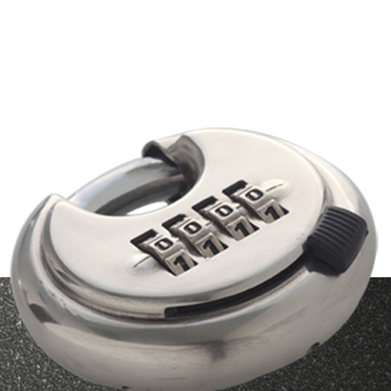 Security Padlock 4 Digits Waterproof Resettable Combination Lock Stainless Steel