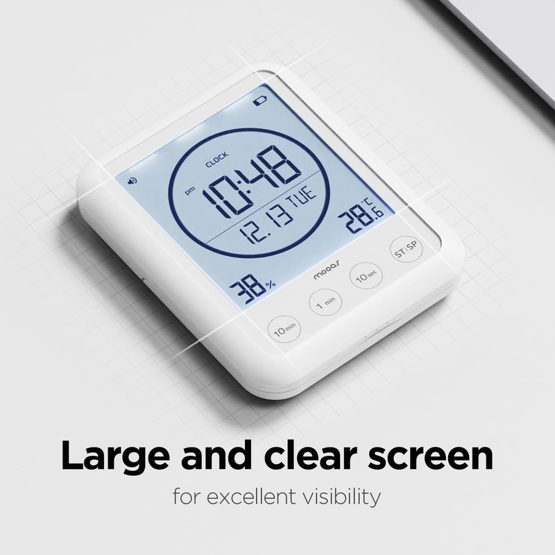 mooas Visual Shower Clock Digital Bathroom Shower Clock Waterproof Shower