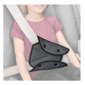 Regulador triangular Ajustador, Auto Hombro Cubierta Protectora, Hombro Correa para el Cuello Ajustable, Accesorios para Auto(Negro)                  