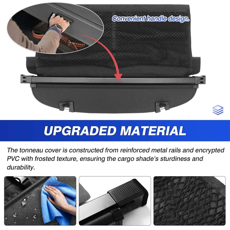 Cargo Cover for Mazda CX5 2017-2024 2025 Accessories Retractable Trunk