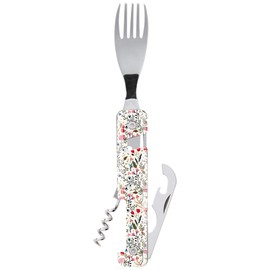 Akinod - Multifunctional Cutlery 13H25 Pastoral - Stainless Steel Folding Cutlery - Magnetic Cutlery To Go - Folding Cutlery Set with Corkscrew, Can and Bottle Opener