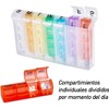 Pastillero Semanal para 4 Tomas Diarias Organizador de Medicinas Estuche