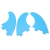 3Pcs Surfboard Fins Nylon Plastic Blue Thruster Fin Surfing Board