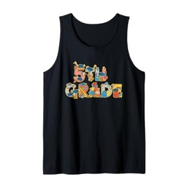 Funny Ostrich Fifth Grade Back to School Kids Boys Girls Tank Top