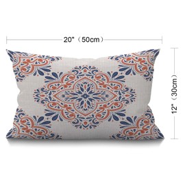 BGBDEIA Fish Cushion Cover 12x20 Inch Vintage Ocean Sea Fish Animals EEL Seafood Theme Rectangle Pillow Cases Home Decorative Cotton Linen Throw Pillow Cover for Bed Sofa 30 x 50 cm