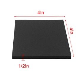 VUAOHIY Foam Sheets with Adhesive Backing Foam Padding Neoprene Rubber Mat Closed Cell Sheet Anti-Slip Insulation Rubber Anti Vibration Square Pad (4" x 4" x 1/2", 8 Pcs)