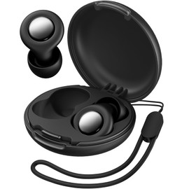 Ear Plugs, Silicone Earplugs with 4 Eartips and Carrying Case, Reusable Noise-Reducing Earplugs for Sleep, Everyday Noise Relief with Clear Speech for Sleep, Work, Study, Focus